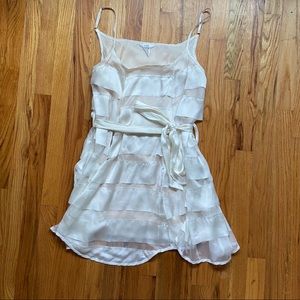 White and Cream Layered Cocktail Dress